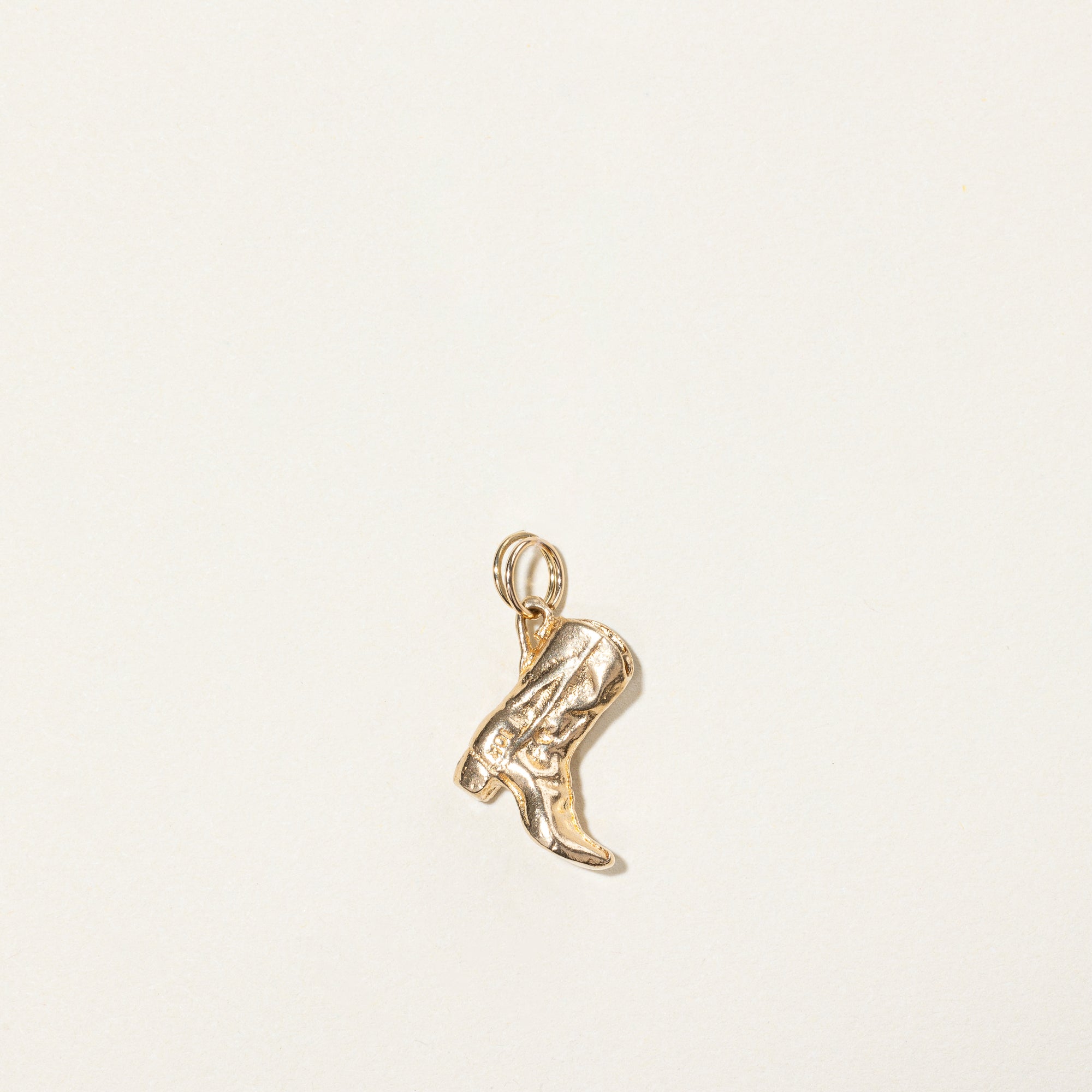 10k Yellow Gold Cowboy Boot Charm