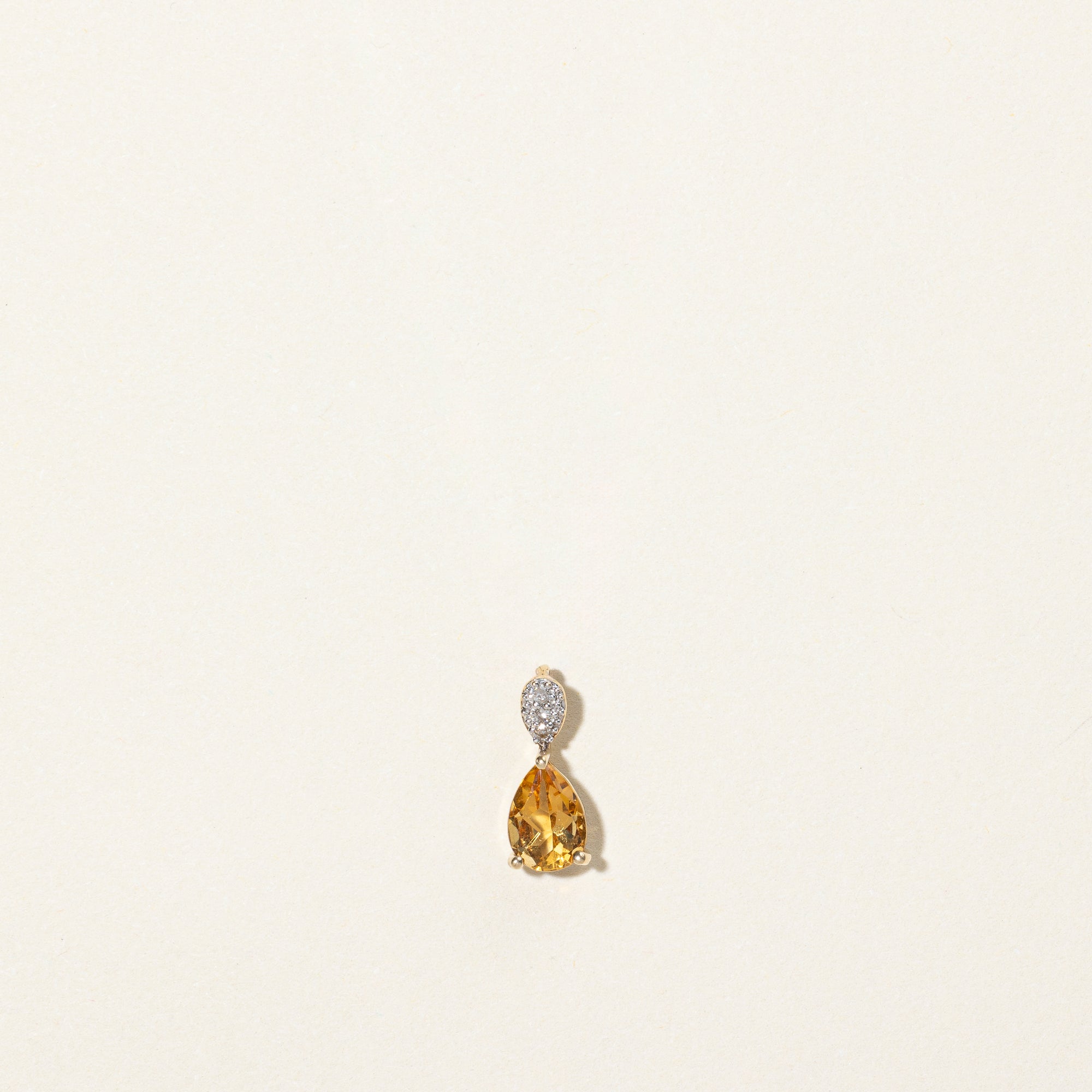 Citrine & Diamond Pendant | 0.50ct, 0.02ctw |