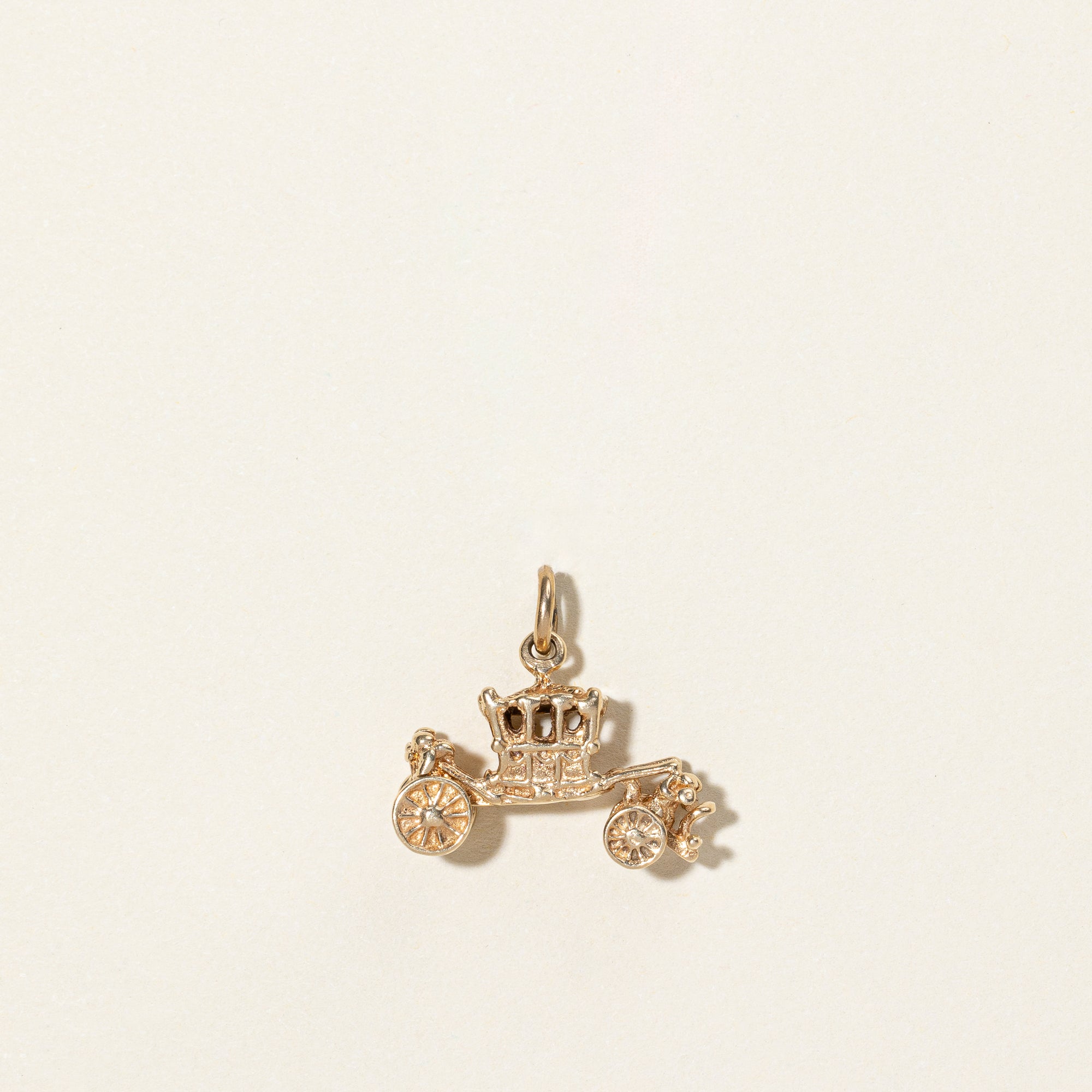 10k Yellow Gold Horse Carriage Charm