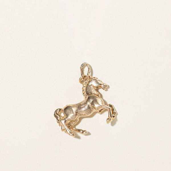 10k Yellow Gold Horse Charm