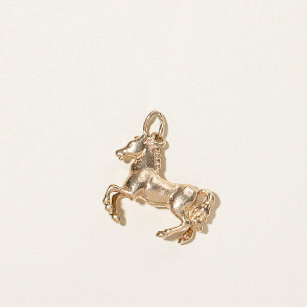 10k Yellow Gold Horse Charm