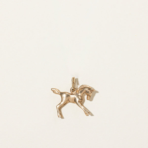 10k Yellow Gold Horse Charm