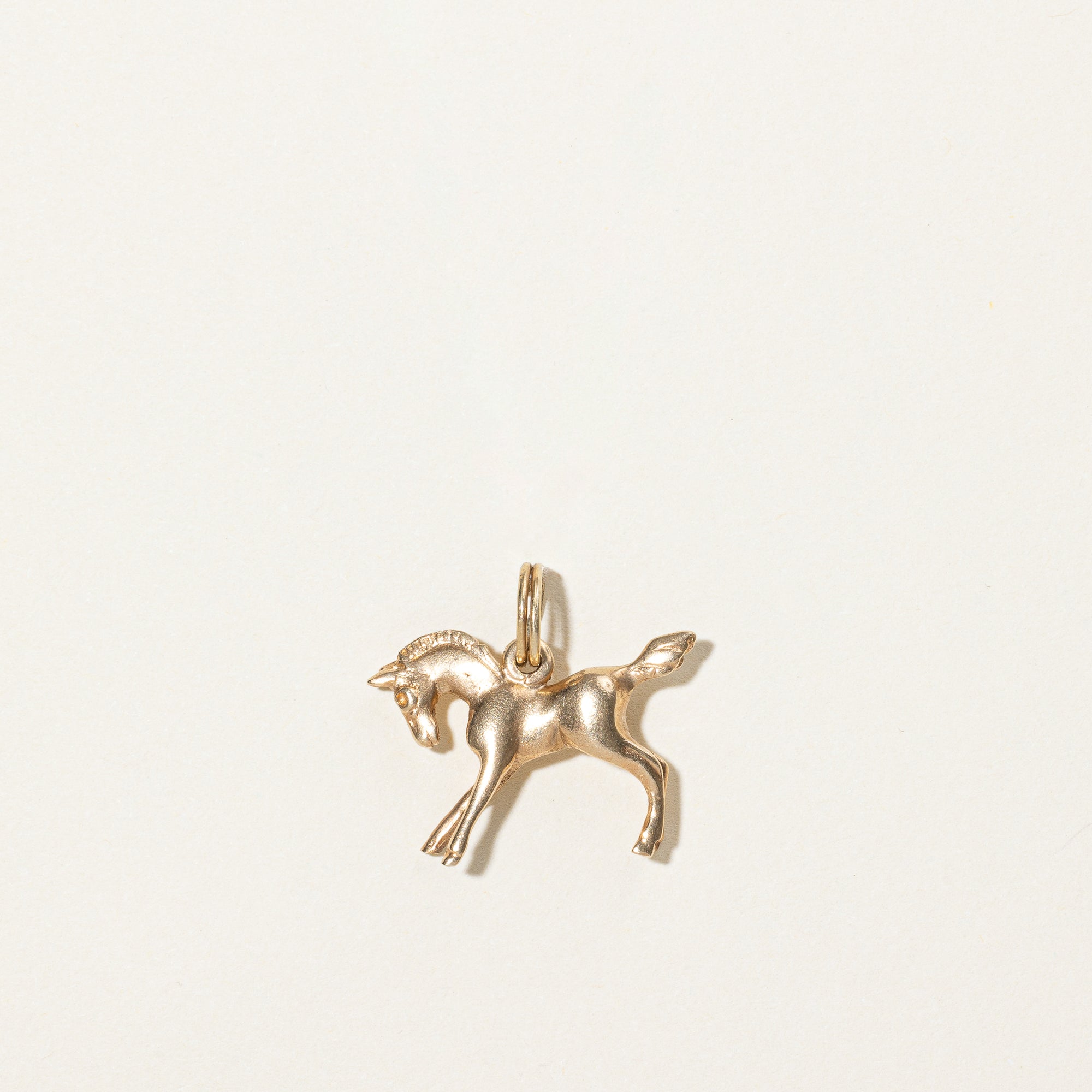 10k Yellow Gold Horse Charm