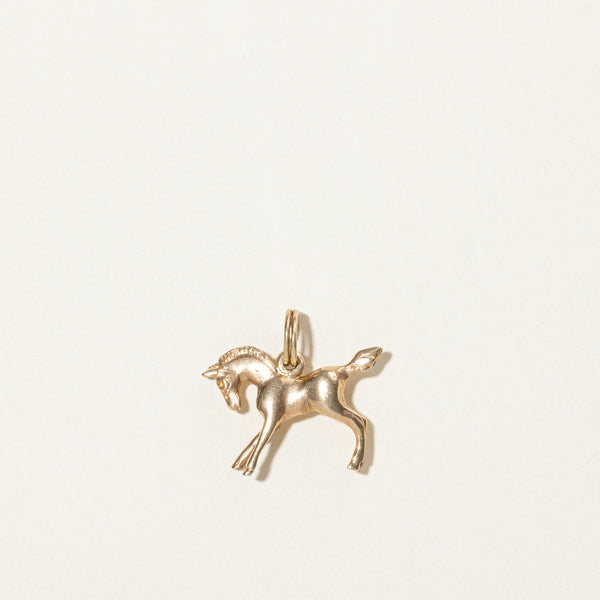 10k Yellow Gold Horse Charm