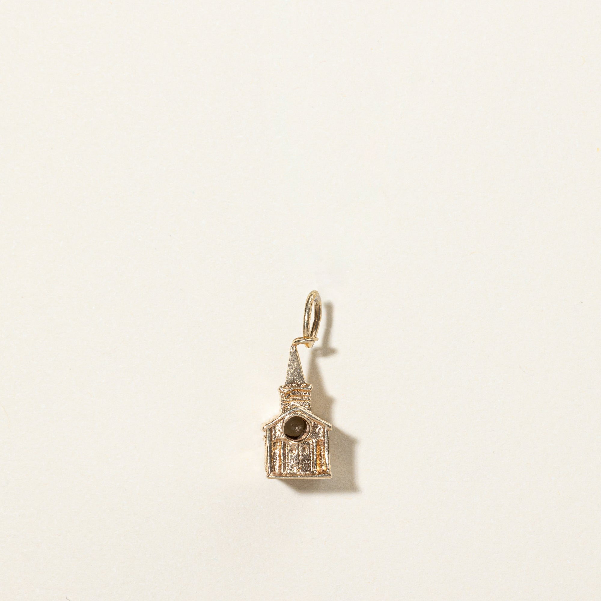 14k Yellow Gold Church Charm