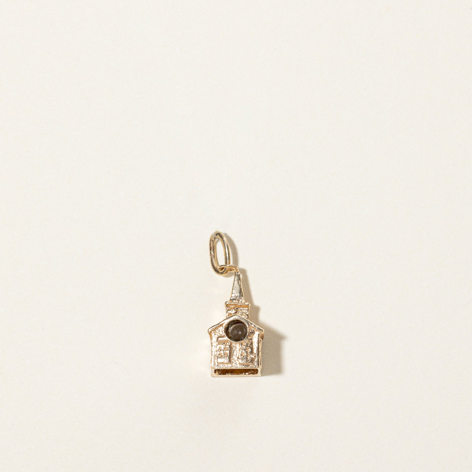 14k Yellow Gold Church Charm