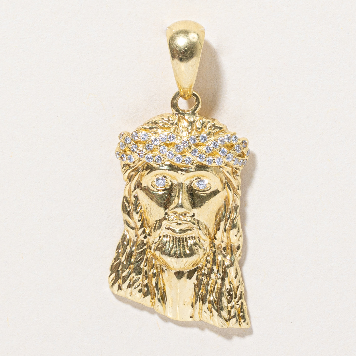 Diamond Crown of Thorns Jesus Pendant | 0.10ctw |