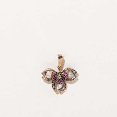 Antique Multi Gem Pendant | 0.27ctw |