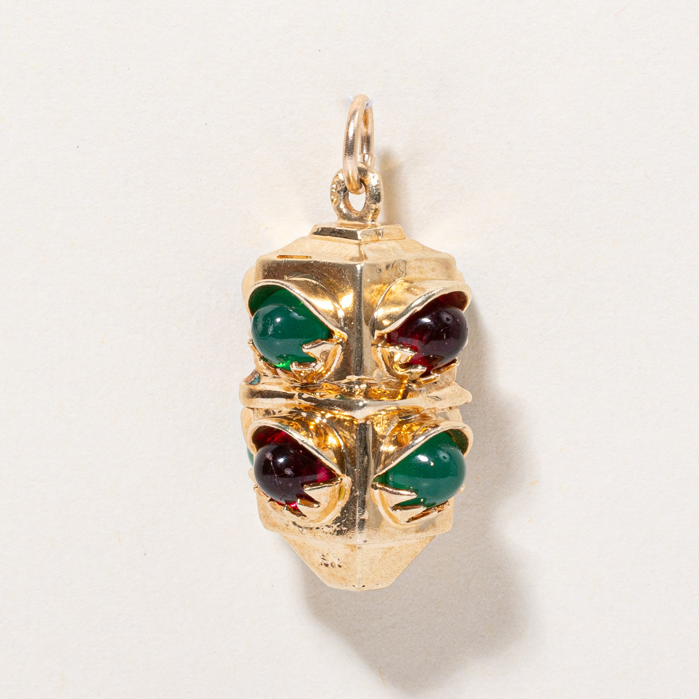 Red & Green Glass Pendant | 6.80ctw |