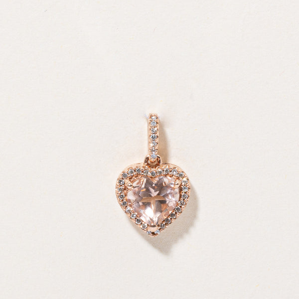 Morganite & Diamond Heart Pendant | 1.35ct, 0.10ctw |