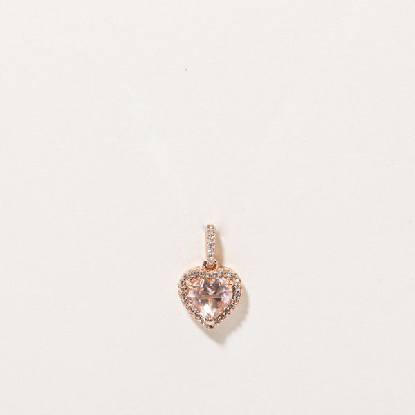 Morganite & Diamond Heart Pendant | 1.35ct, 0.10ctw |