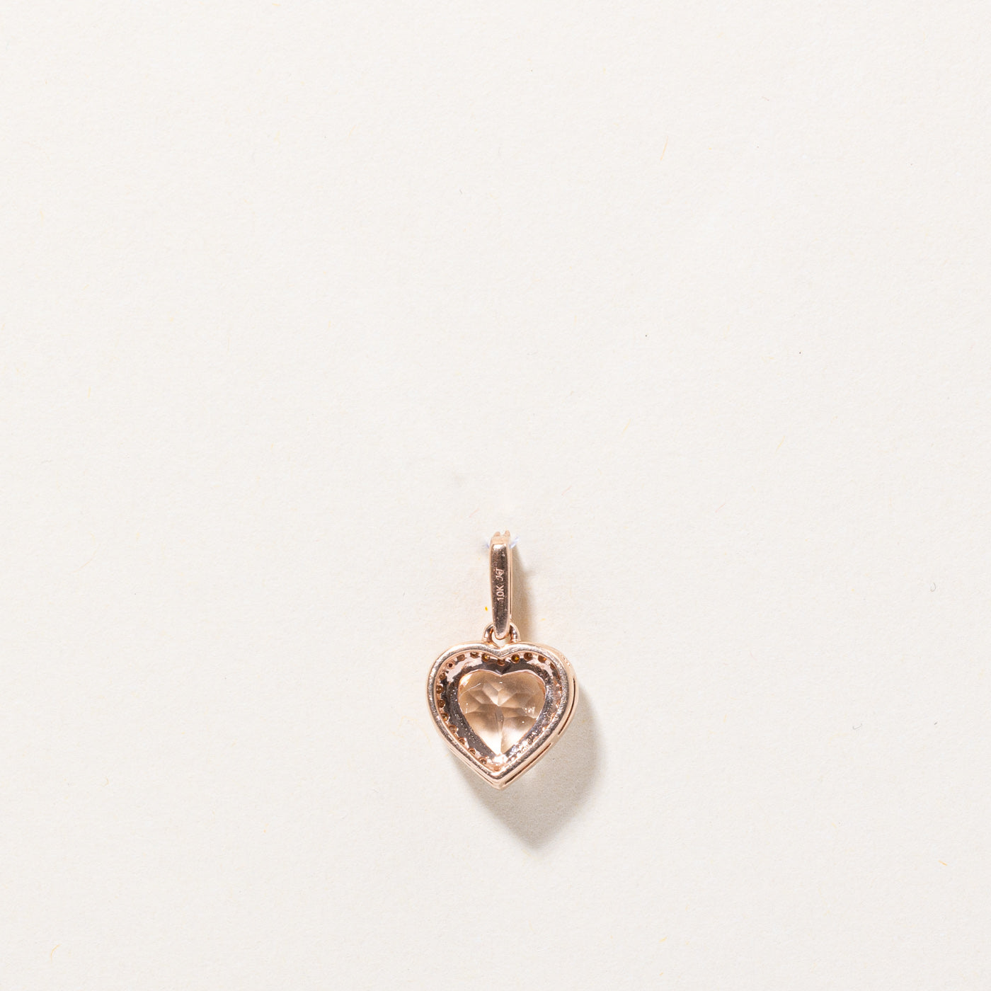 Morganite & Diamond Heart Pendant | 1.35ct, 0.10ctw |