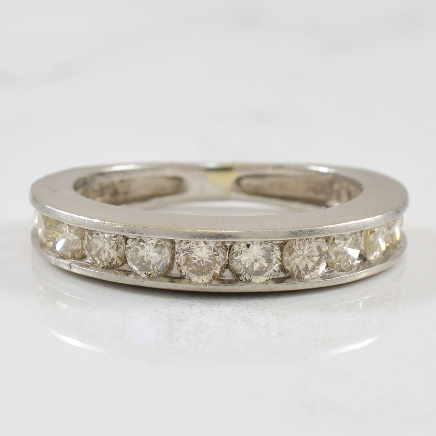 Platinum Diamond Semi Eternity Band | 0.70ctw | SZ 5.25 |