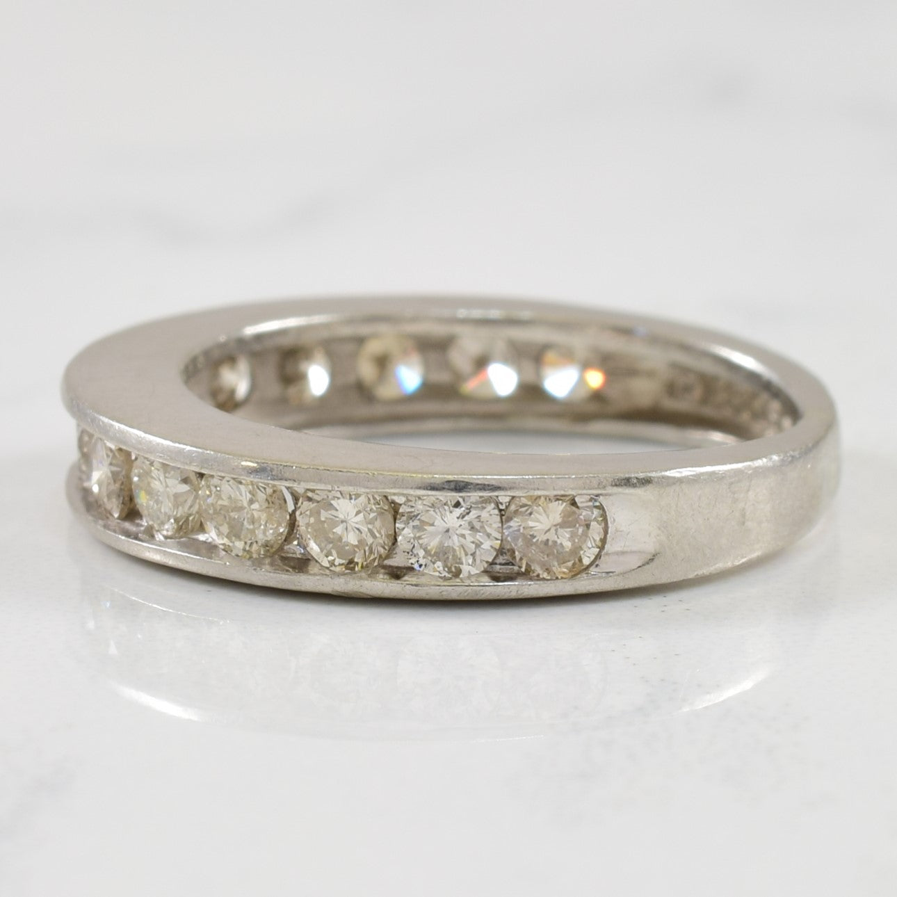 Platinum Diamond Semi Eternity Band | 0.70ctw | SZ 5.25 |