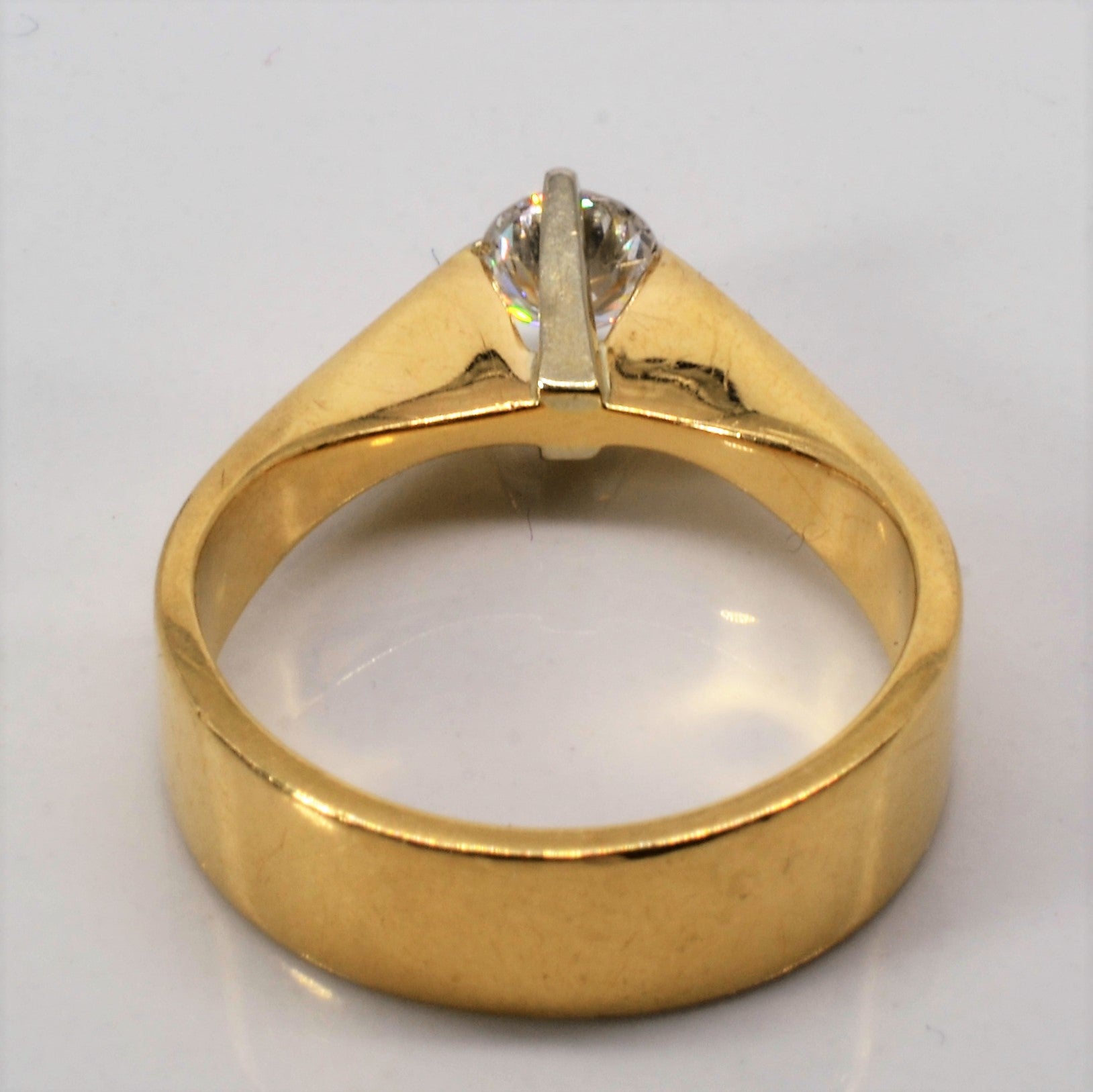 Bague de fiançailles solitaire en diamant | 0,42 ct | Taille 6,5 | 
