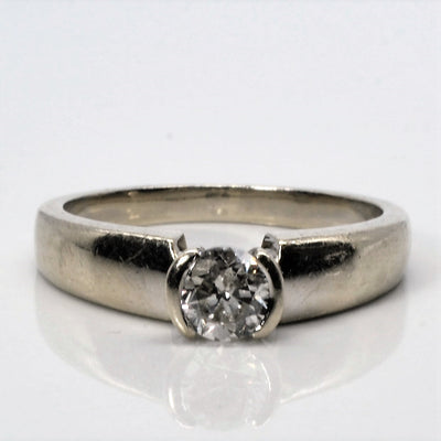 Semi Bezel Set Diamond Engagement Ring | 0.44ct | SZ 6.5 |