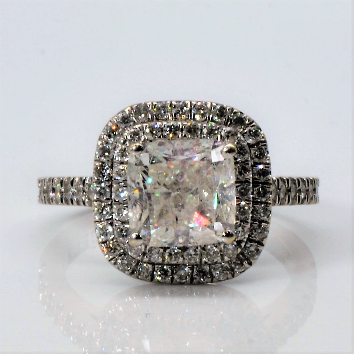 Diamond Halo Engagement Ring | 2.03ctw | SZ 5.75 |