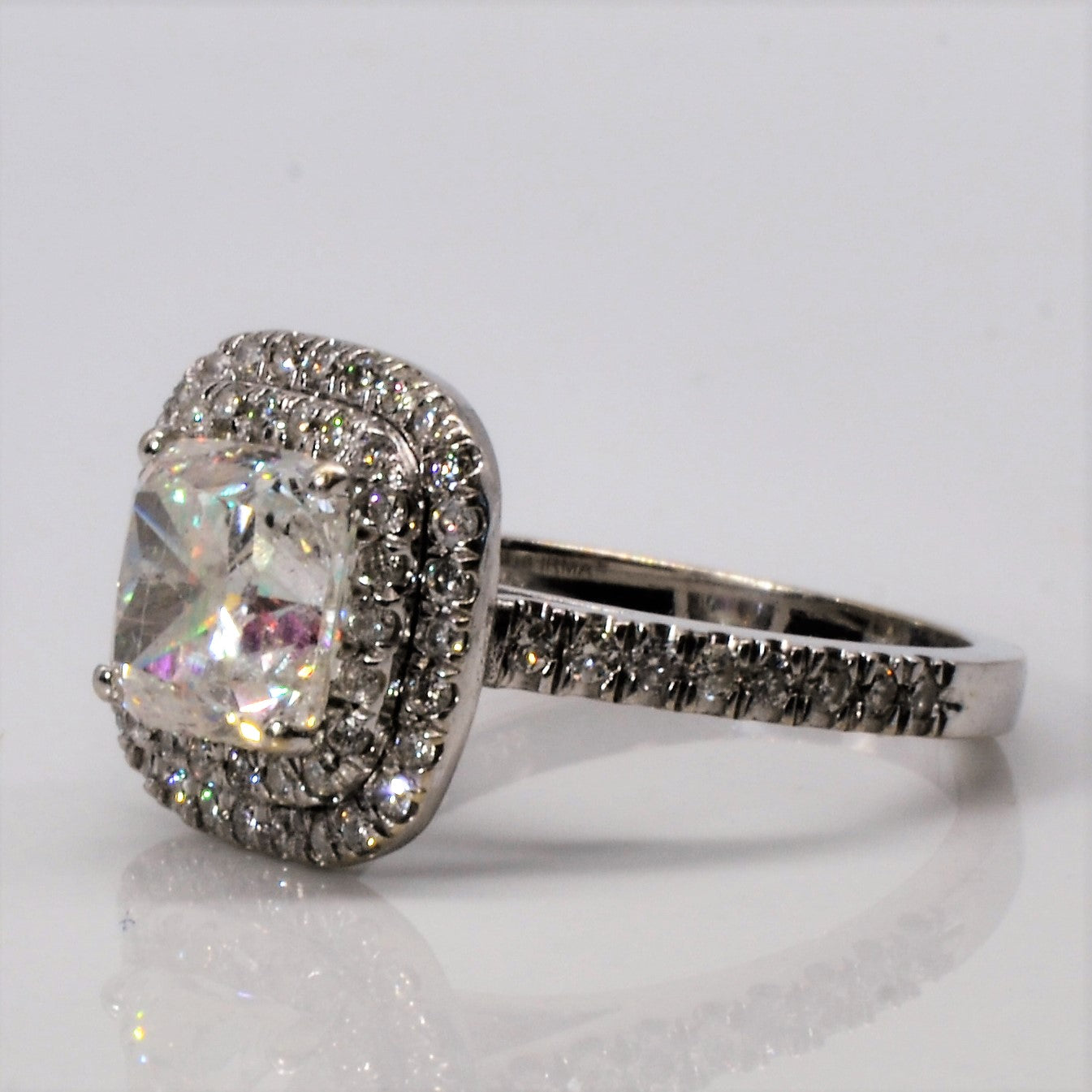 Diamond Halo Engagement Ring | 2.03ctw | SZ 5.75 |