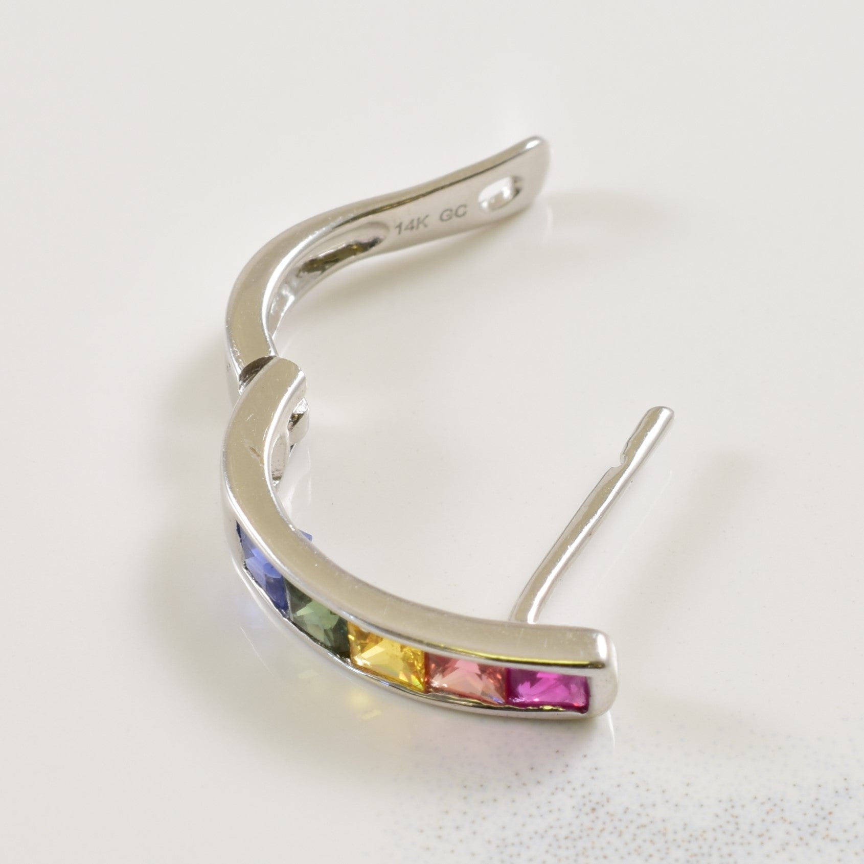 Multi Gem Rainbow Huggie Earrings | 1.00ctw |