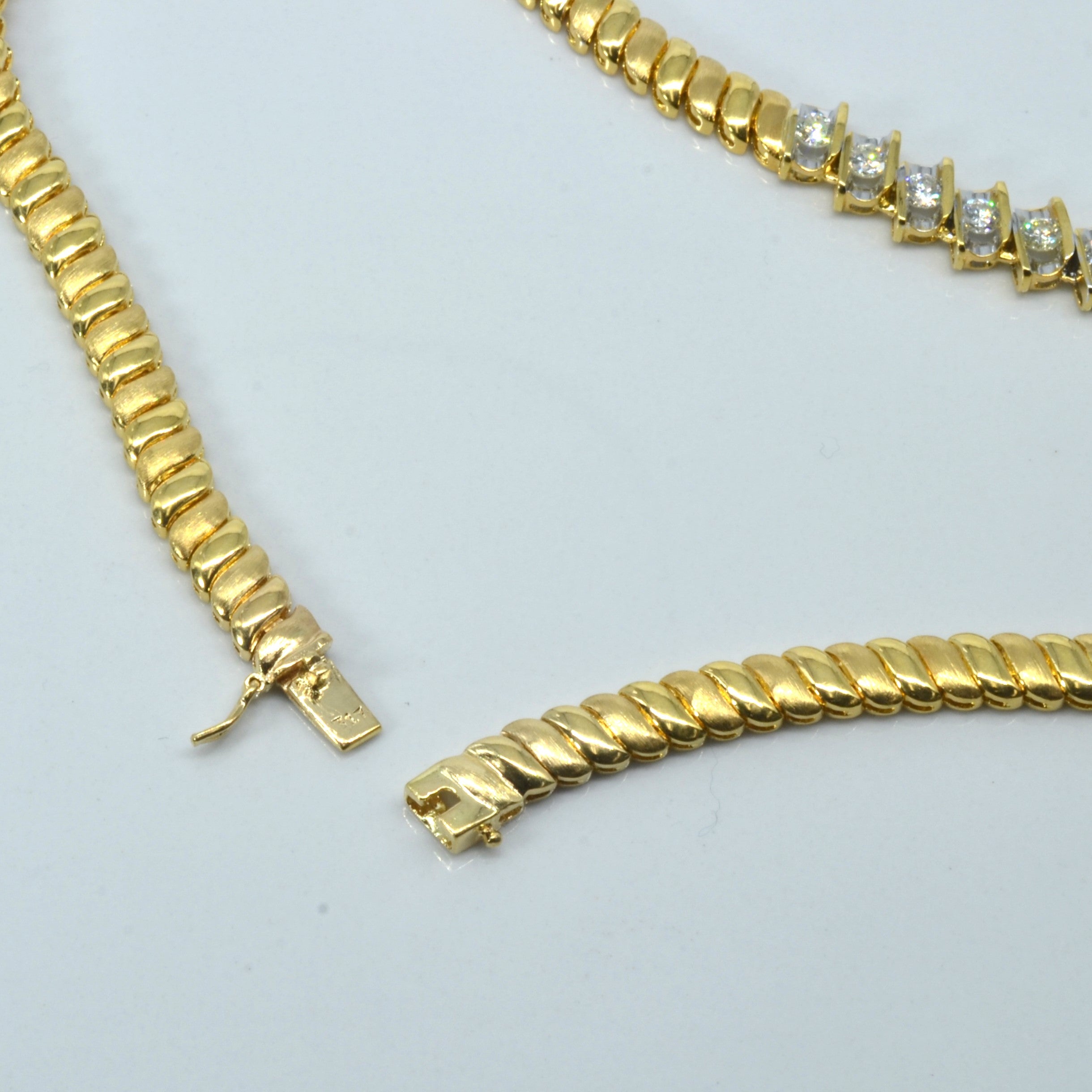 Tension Set Diamond Necklace | 3.00ctw | 16"|