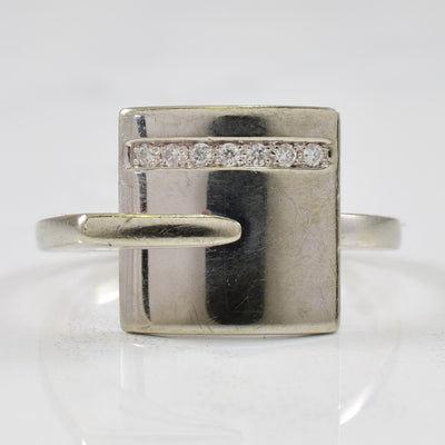 Diamond Geometric Ring | 0.04ctw | SZ 8 |