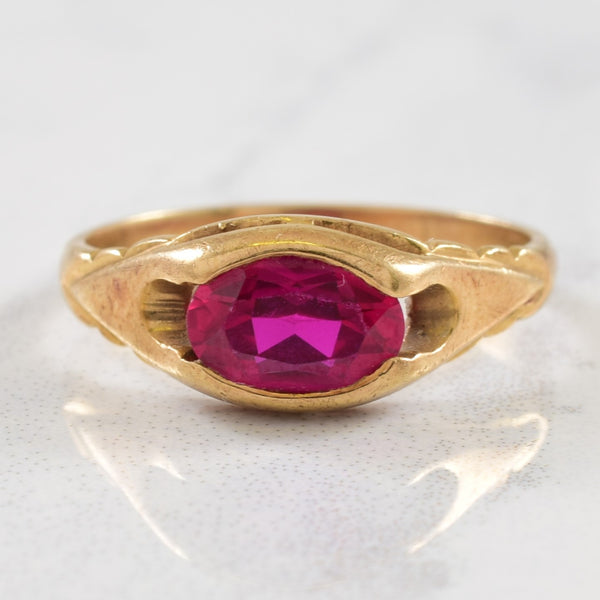 Solitaire Ruby Ring | 1.00ct | SZ 4 |