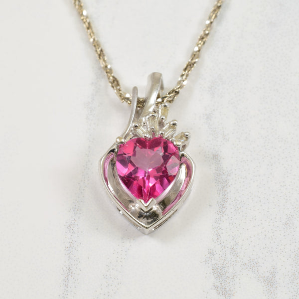 Pink Topaz & Diamond Necklaces | 0.05ctw, 2.00ct | 19