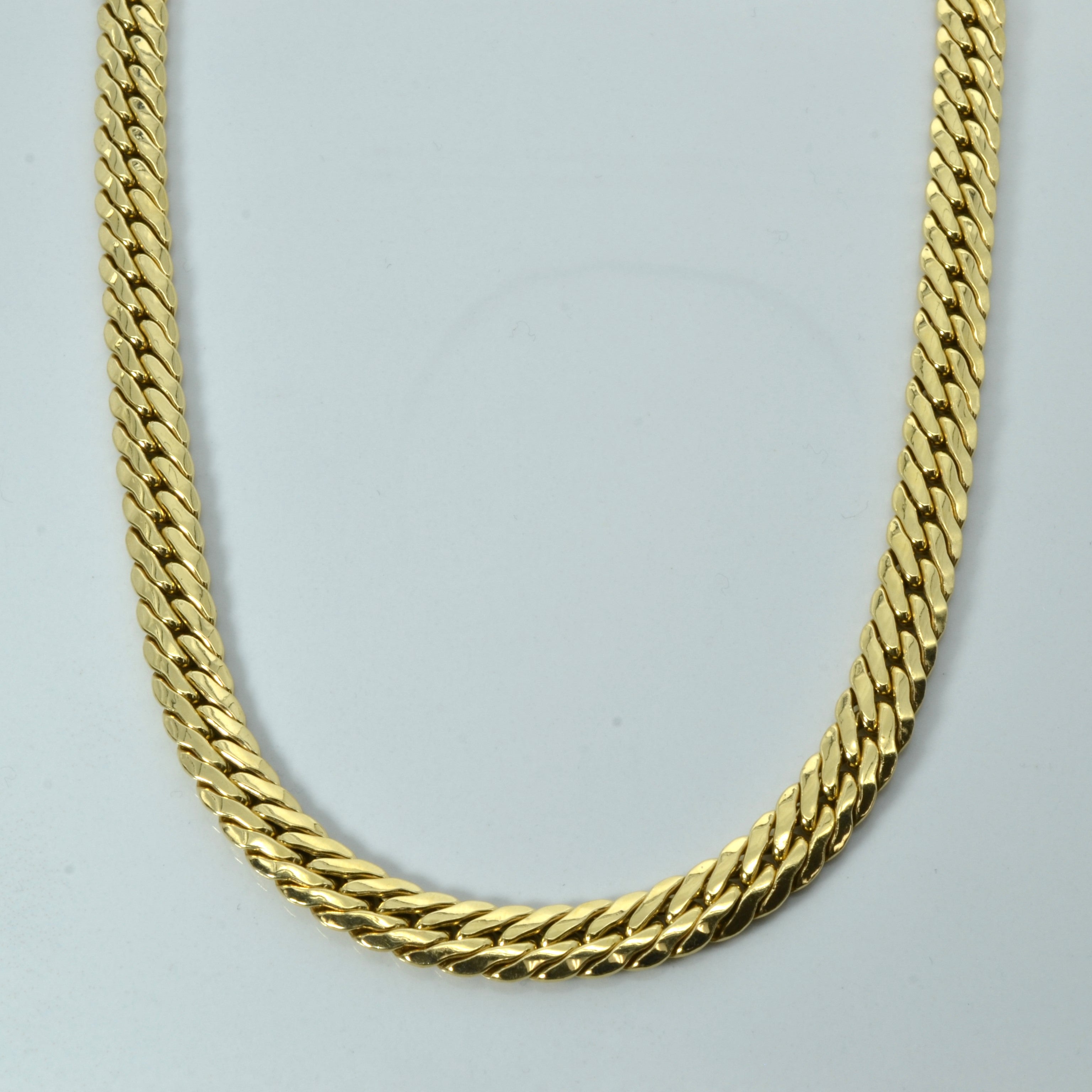 Yellow Gold Curb Link Chain | 15"|
