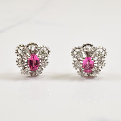 Pink Topaz & Diamond Earrings | 0.44ctw, 1.80ctw |