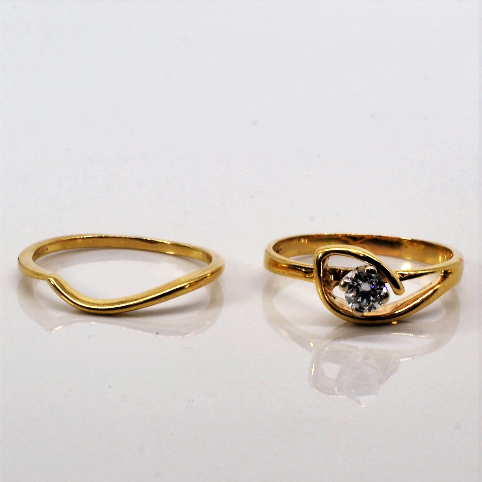 Solitaire Diamond Engagement Ring Set | 0.20ct | SZ 6.75 |