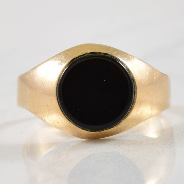 Bezel Set Black Onyx Ring | 0.75ct | SZ 5.25 |