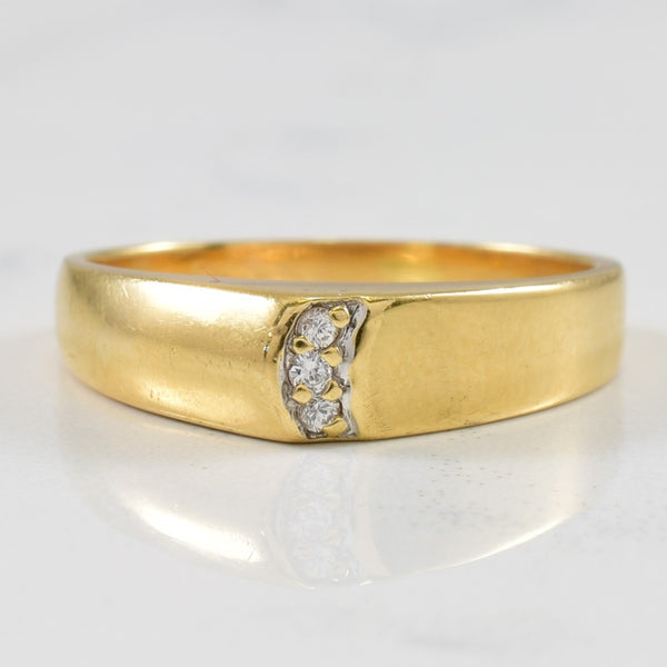 Pave Diamond Tapered Ring | 0.02ctw | SZ 5.5 |