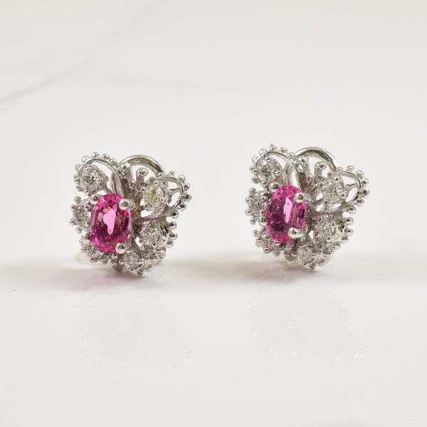 Pink Topaz & Diamond Earrings | 0.44ctw, 1.80ctw |