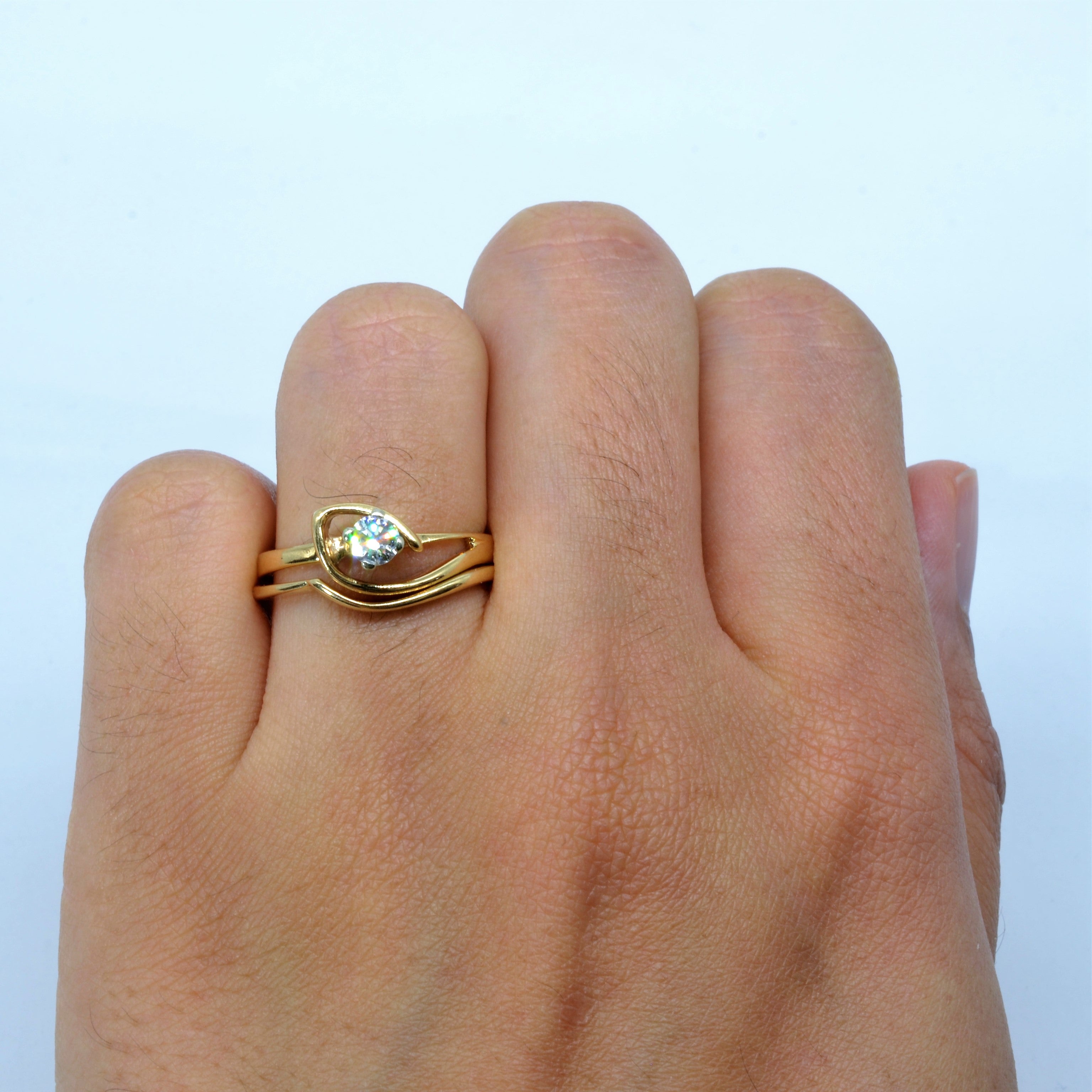 Solitaire Diamond Engagement Ring Set | 0.20ct | SZ 6.75 |