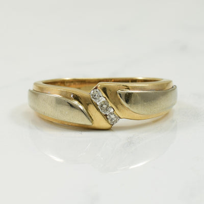 Three Diamond Two Tone Ring | 0.07ctw | SZ 7.5 |
