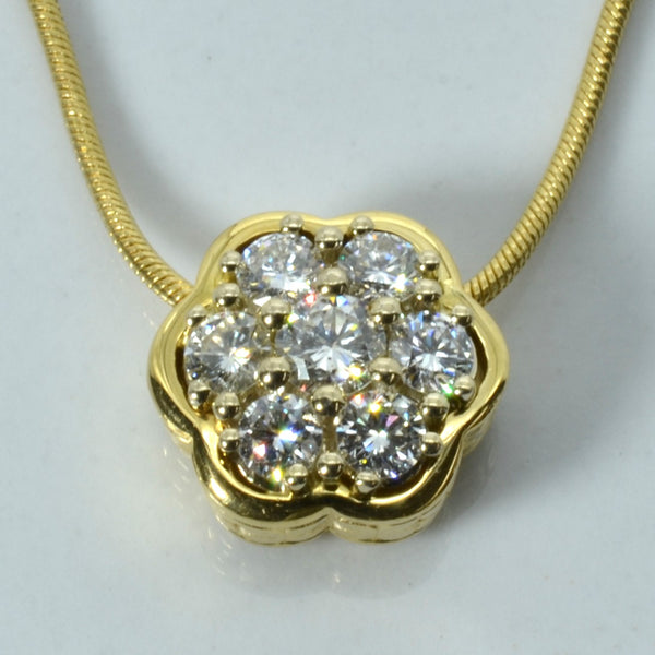 'Birks' Cluster Set Diamond Necklace | 0.50ctw | 18