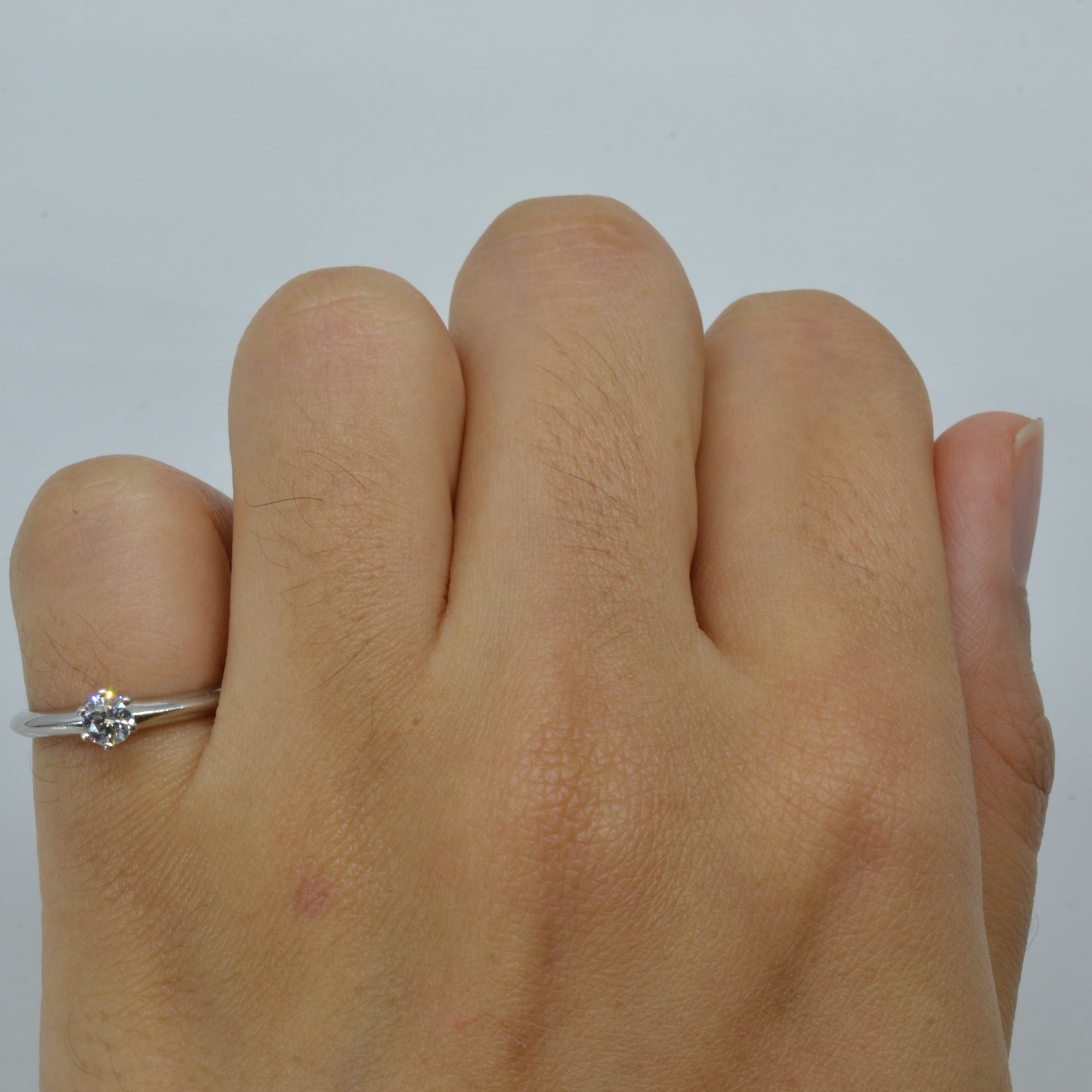Tiffany & Co.' Solitaire Diamond Engagement Ring | 0.21ct | SZ 3.75 |