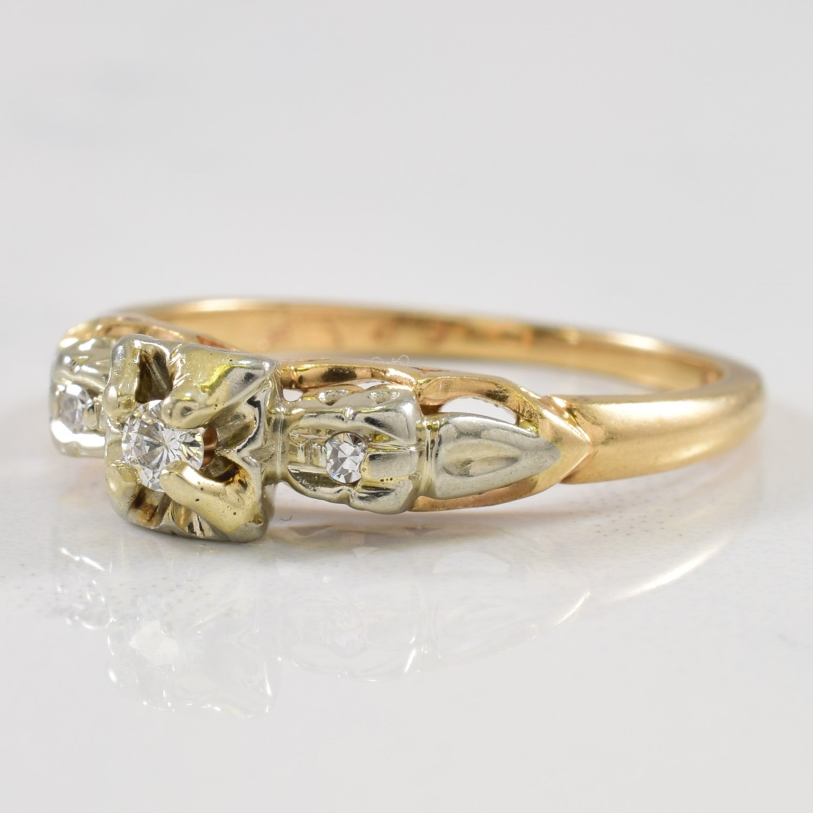 Ornate Illusion Set Diamond Ring | 0.07ctw | SZ 6.5 |