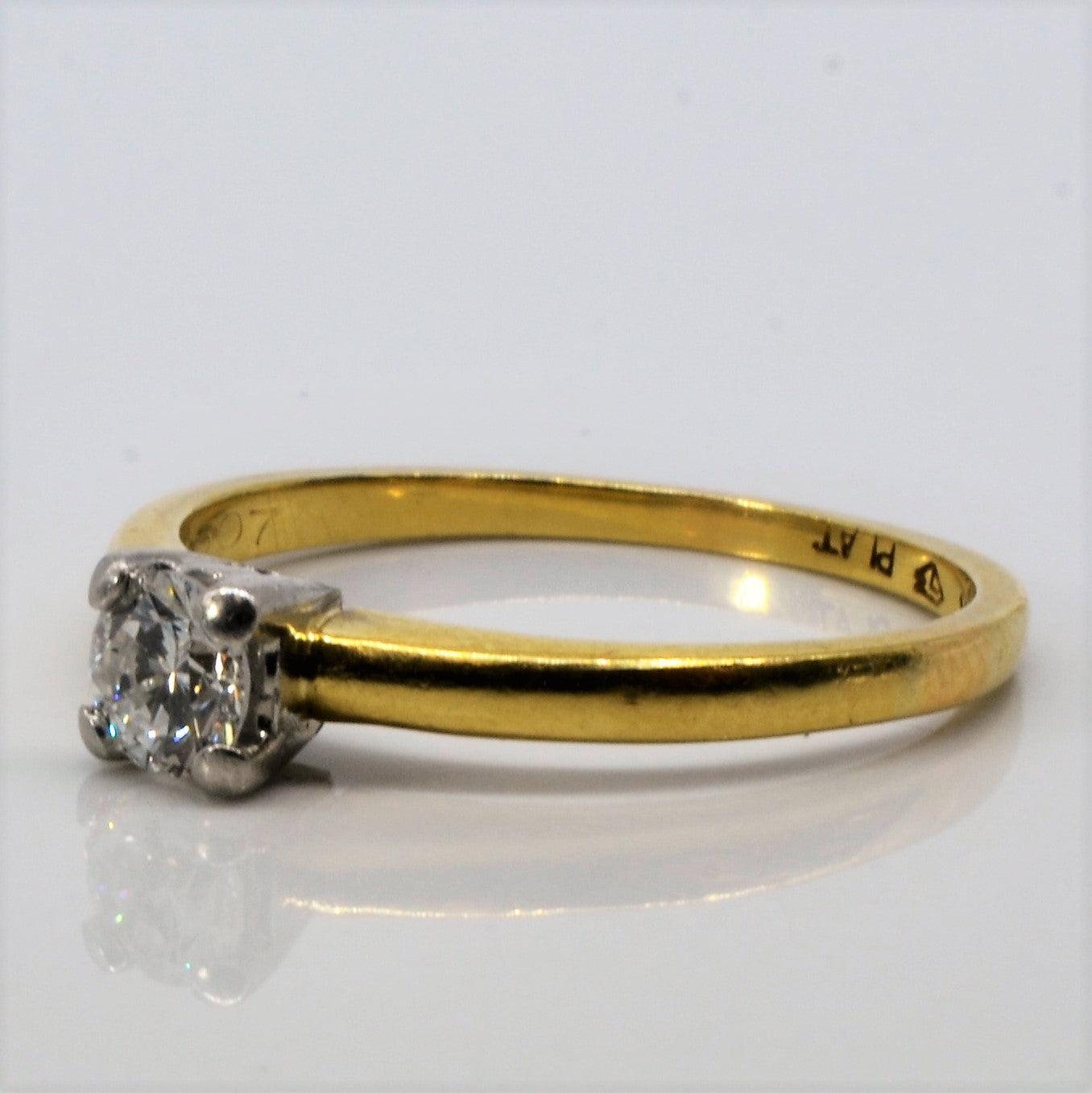 Classic Prong Set Solitaire Diamond Ring | 0.35ct | SZ 7.75 |