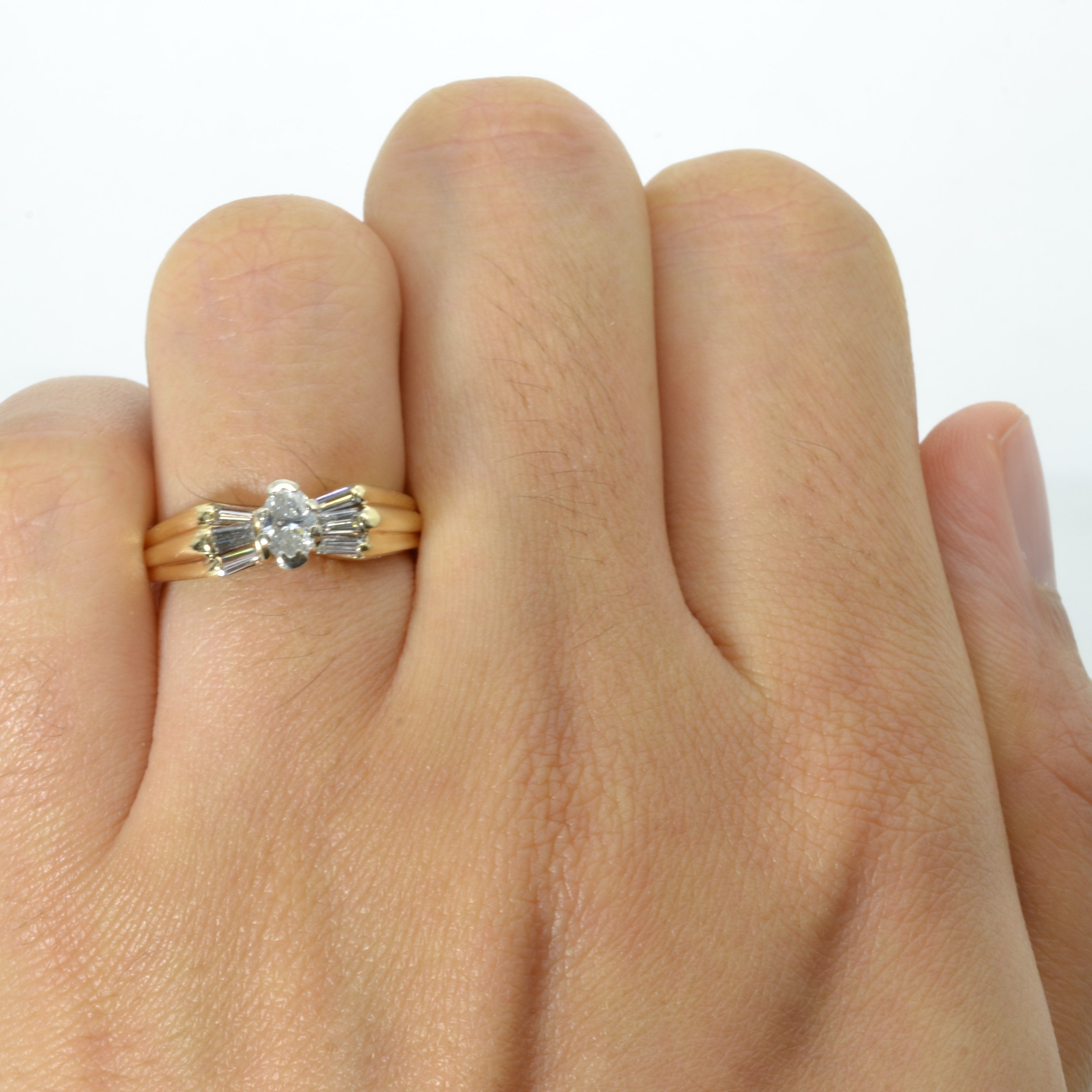 Multi-Cut Diamond Gold Ring | 0.36ctw | SZ 5.25 |