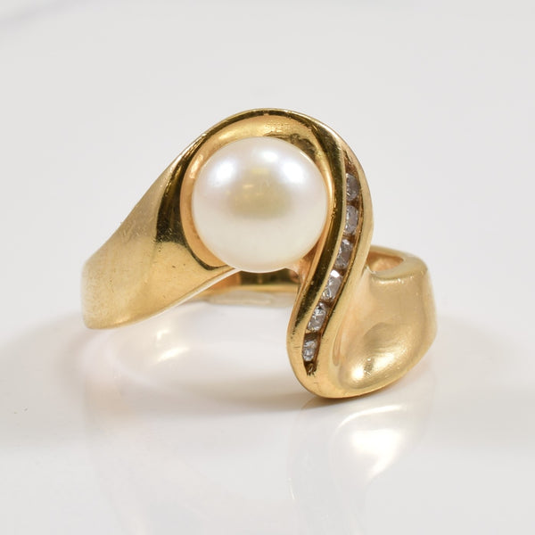 Pearl & Diamond Ring | 0.12ctw, 2.50ct | SZ 4.5 |