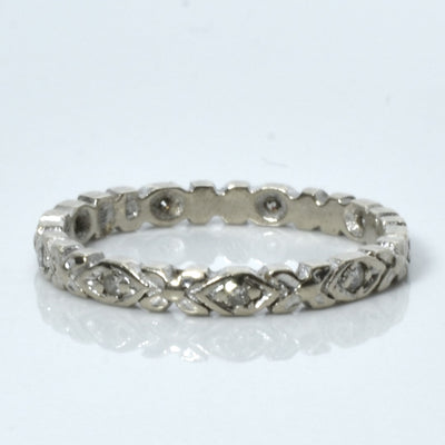 Vintage Ornate Design Diamond Ring | 0.12ctw | SZ 6.5 |