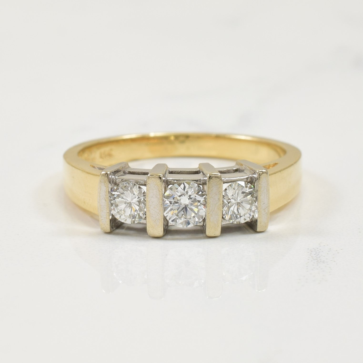 Three Stone Diamond Ring | 0.44ctw | SZ 6.75 |
