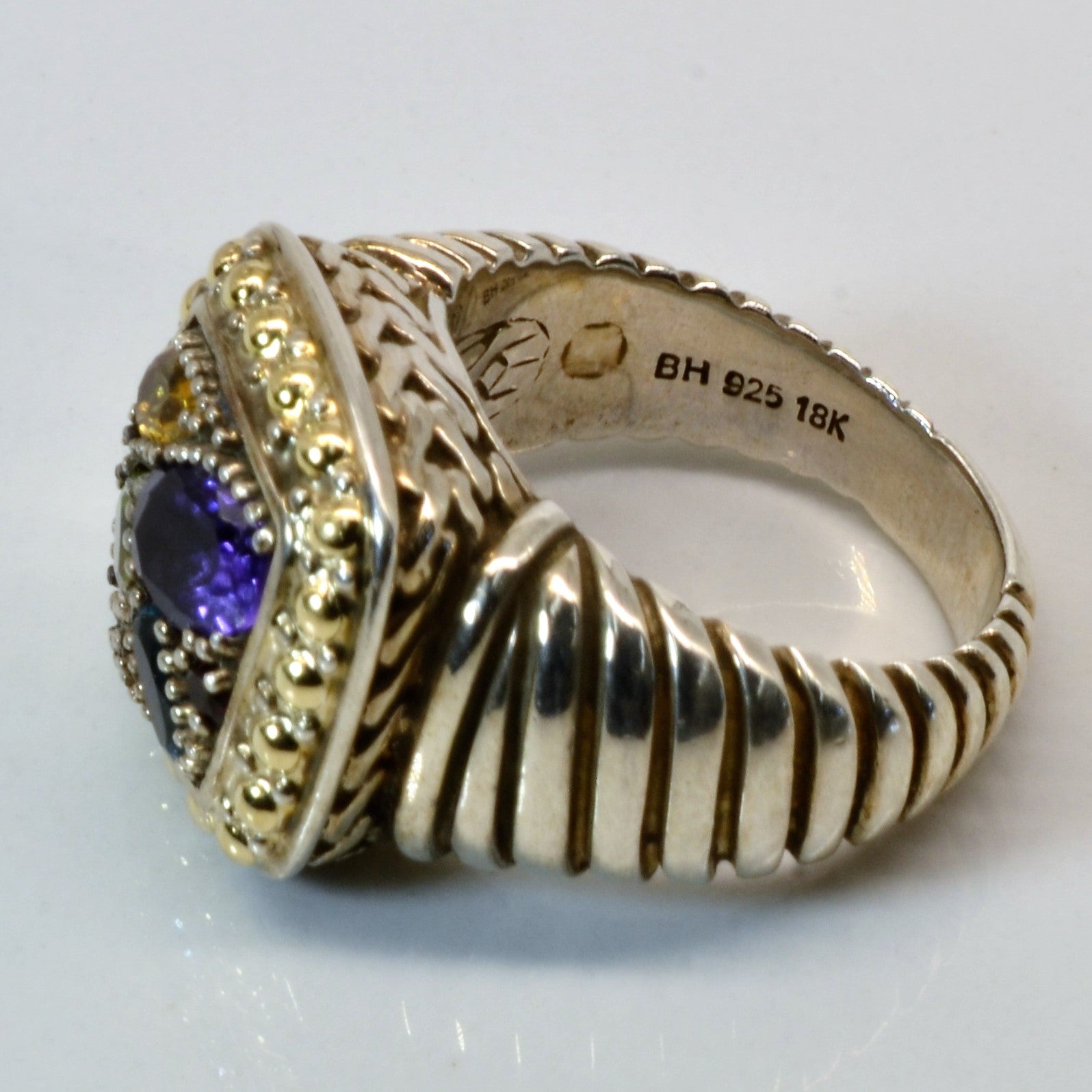Effy' Cluster Set Multi Gemstone Ring | 1.54ctw | SZ 7 |