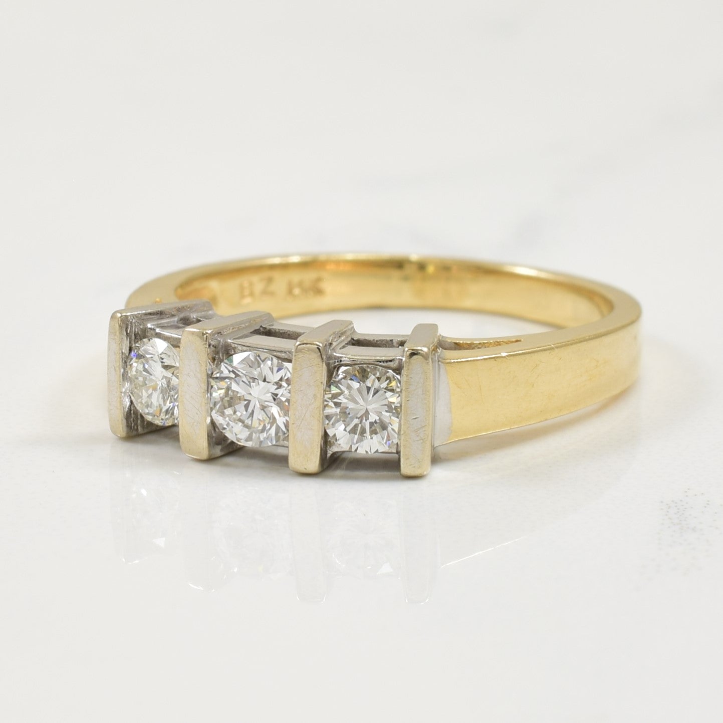 Three Stone Diamond Ring | 0.44ctw | SZ 6.75 |