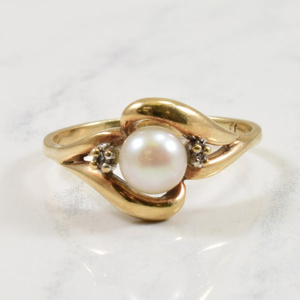 Pearl & Diamond Ring | 0.02ctw, 1.30ct | SZ 8 |