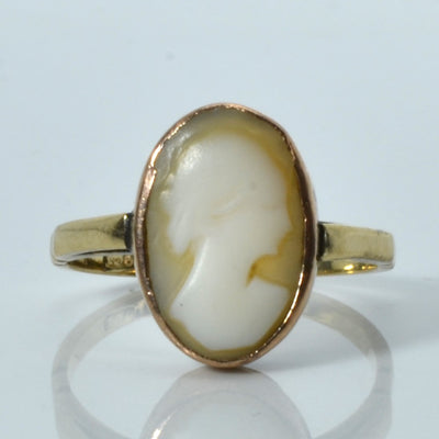 Vintage Cameo 9k Gold Ring | SZ 7 |