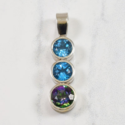 Blue & Mystic Topaz Pendant | 3.60ctw |