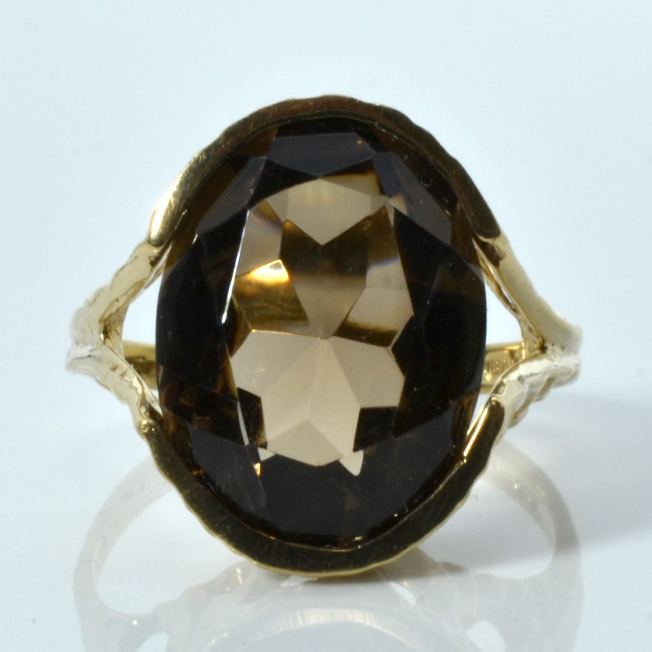 Bague vintage en quartz fumé | 7,25 ct | Taille 7,25 | 