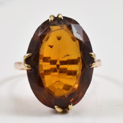 Oval Citrine Cocktail Ring | 14.00ct | SZ 7 |